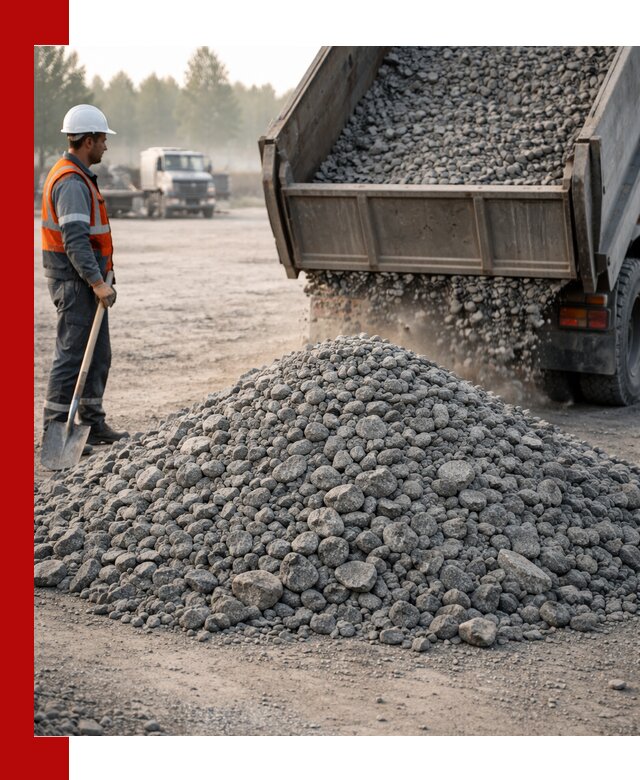 Гранитный щебень фракции 100–201 для строительства в Ишимбае