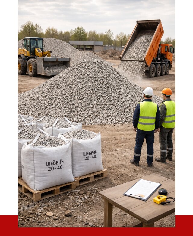 Известняковый щебень 20-40 в Ишимбае от 2130 р. ПРОНЕРУДШмб