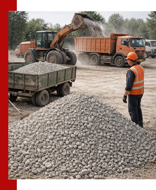 Доставка известнякового щебня фракция 20–40 в Ишимбае