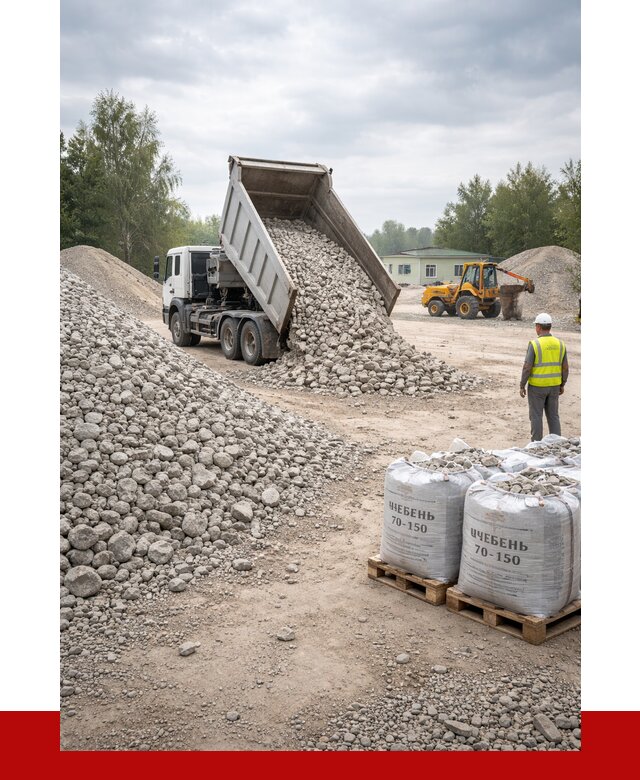 Известняковый щебень фракция 70-150 в Ишимбае от 1268 р. | ПРОНЕРУДШмб