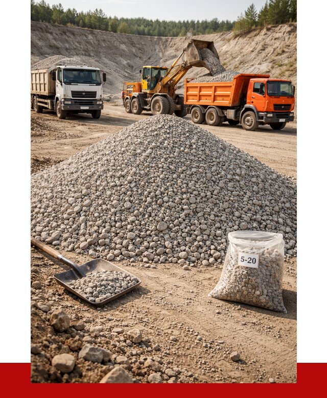 Доломитовый щебень фр. 5-20 в Ишимбае от 4259 р. | ПРОНЕРУДШмб