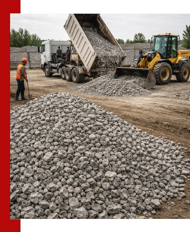 Доставка бетонного щебня фракции 40-70 в Ишимбае