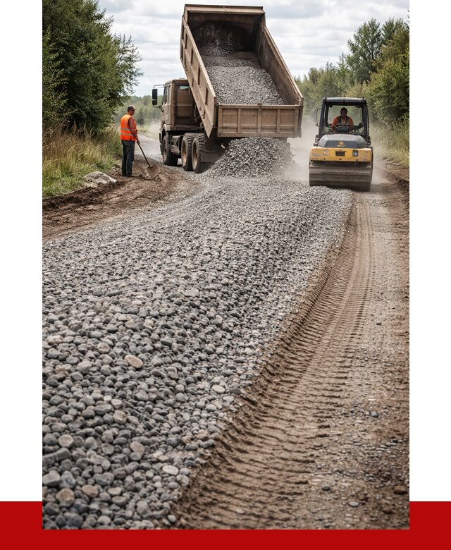 Щебень для отсыпки дороги в Ишимбае от 2738 р. ПРОНЕРУДШмб