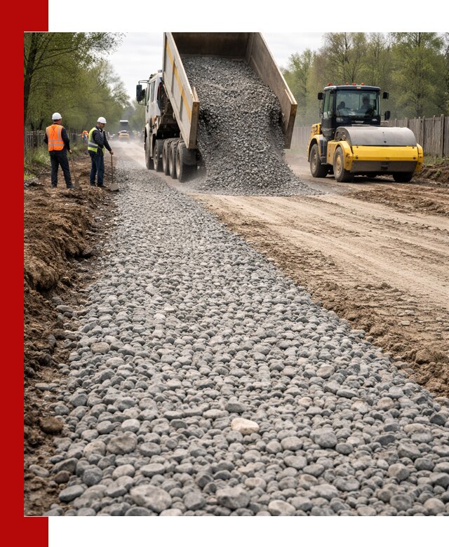 Доставка щебня для отсыпки дорог в Ишимбае высокого качества