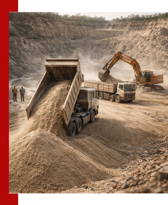 Карьерный песок навалом с доставкой в Ишимбае