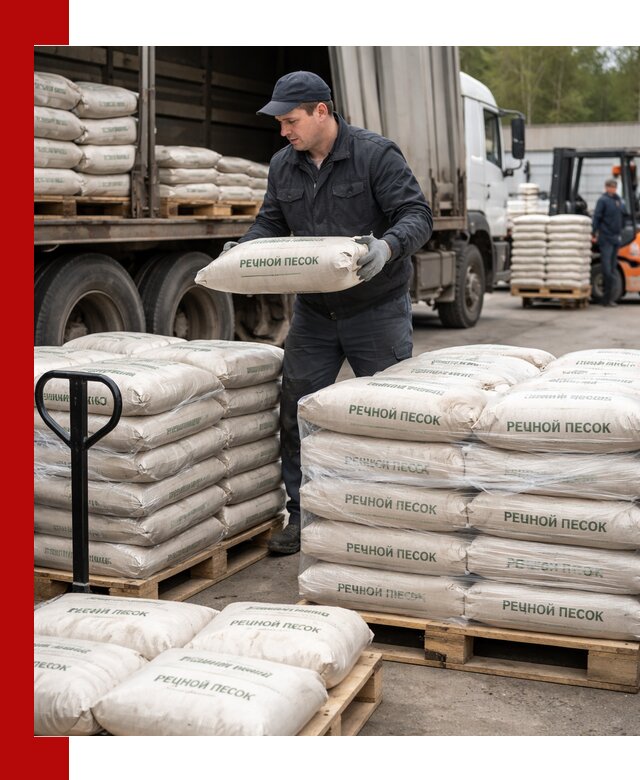 Речной песок в мешках с доставкой в Ишимбае