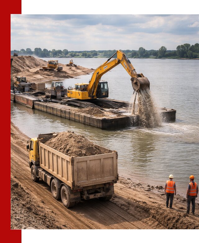 Намывной песок с доставкой в Ишимбае оптом и в розницу