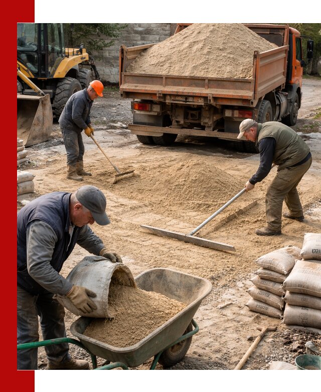 Поставка песка для стяжки в Ишимбае с быстрой доставкой