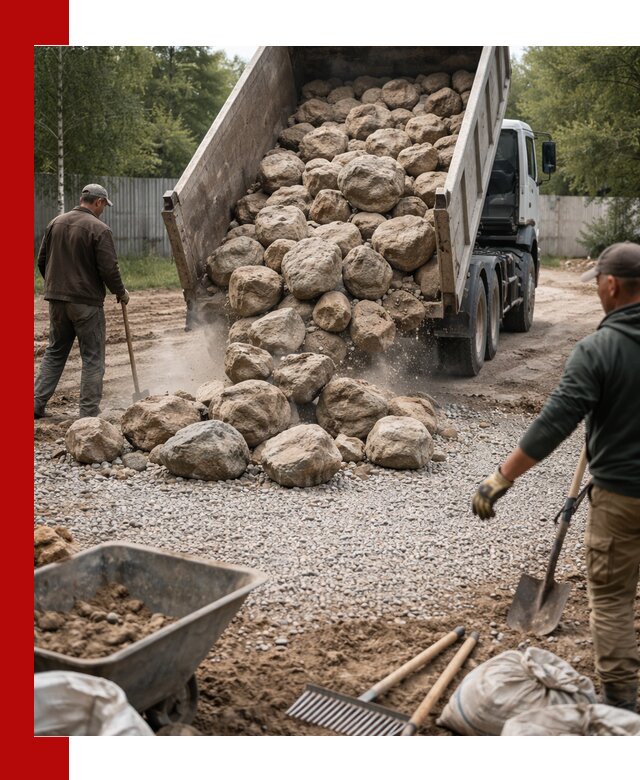 Доставка и укладка булыжника в Ишимбае