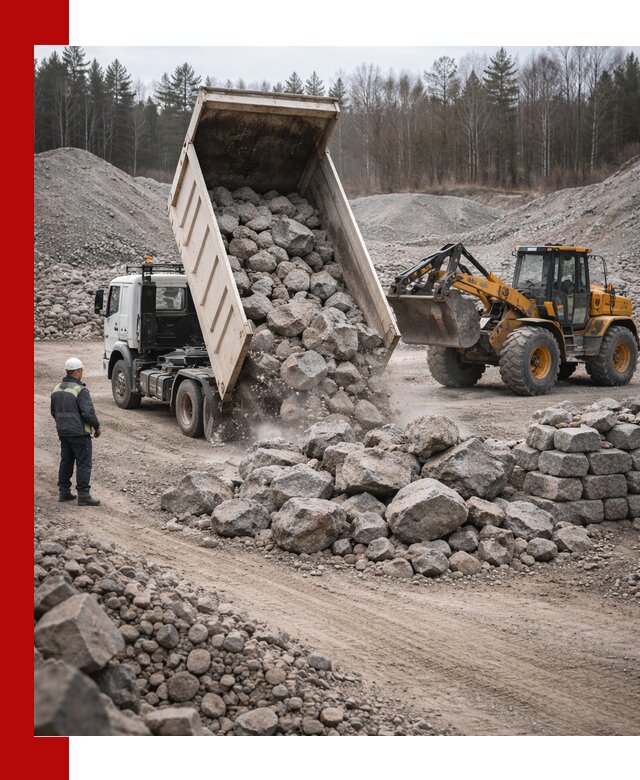 Доставка и продажа бутового гранитного камня в Ишимбае