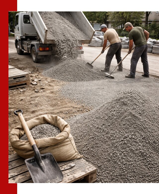 Отсев для тротуарной плитки в Ишимбае — доставка и укладка