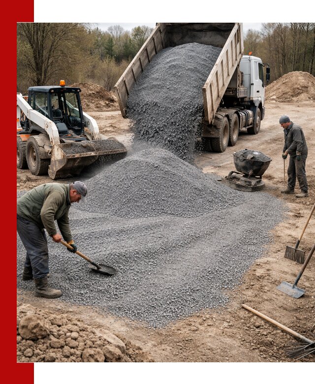 Отсев для подсыпки в Ишимбае — доставка и подсыпка на участок