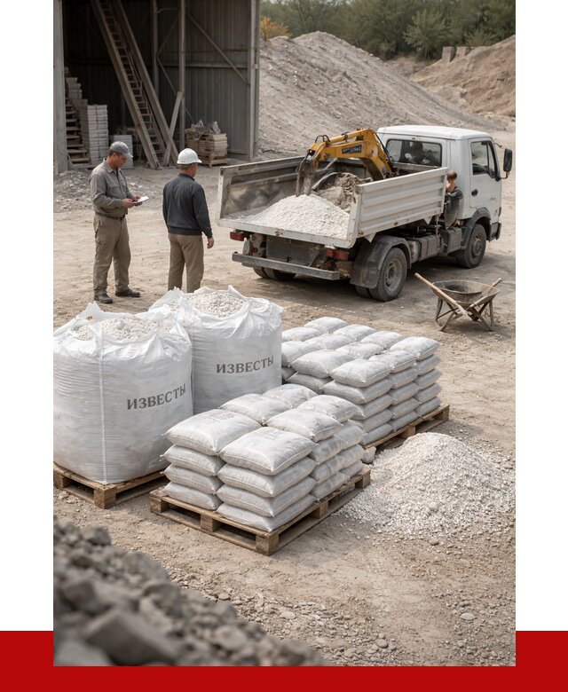 Известь строительная в Ишимбае с доставкой от 4259 р. | ПРОНЕРУДШмб