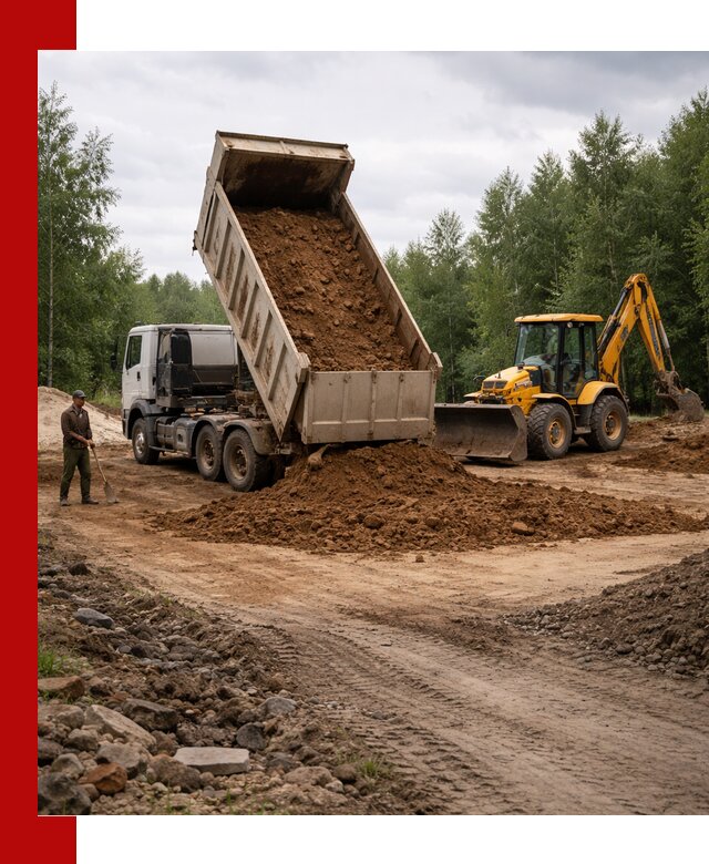 Доставка суглинка самосвалами в Ишимбае подсыпка и планировка