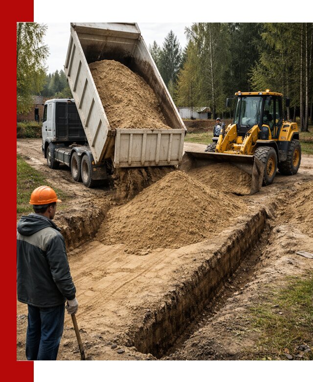Доставка песчаного грунта в Ишимбае для строительных работ