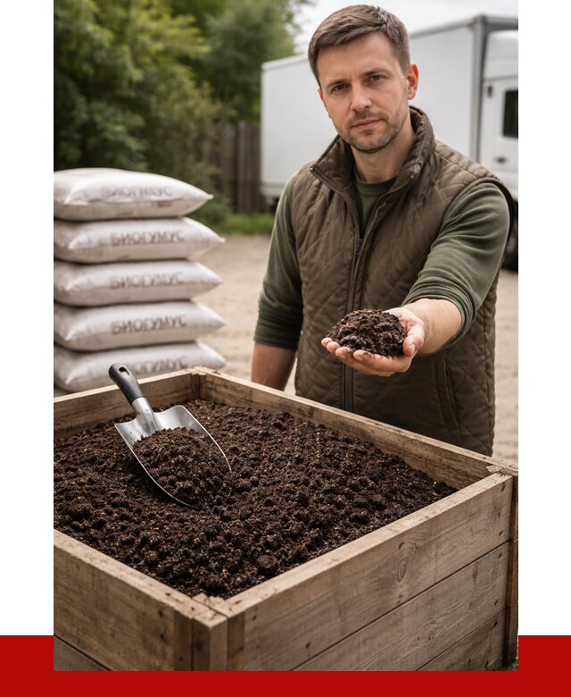 Купить биогумус в Ишимбае с доставкой от 8620 р. за куб | ПРОНЕРУДШмб