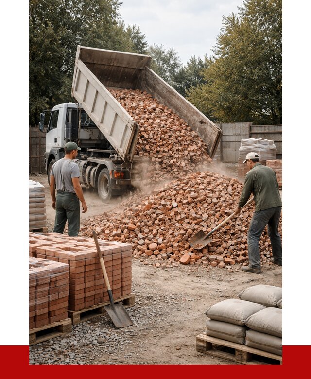 Бой кирпича в Ишимбае с доставкой от 4259 руб/куб | ПРОНЕРУДШмб