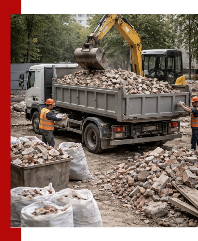 Вывоз строительного мусора в Ишимбае с самосвалами и контейнерами