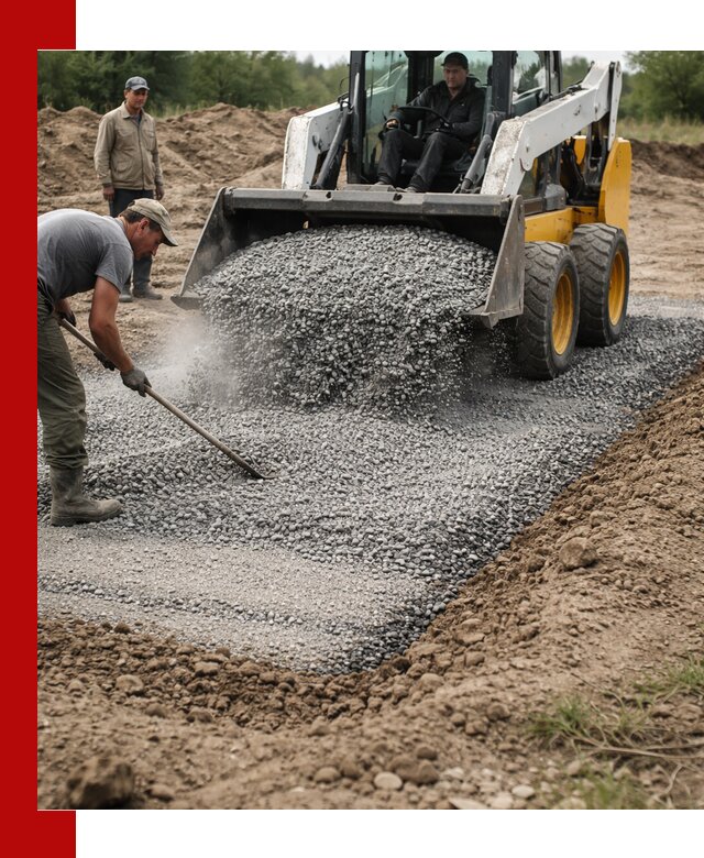 Устройство щебеночной подушки в Ишимбае для дорог и фундаментов